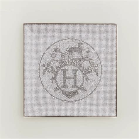 petit carré mosaïque platine Hermès 